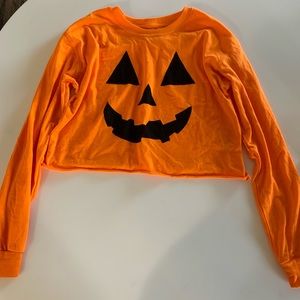 Pumpkin crop long sleeve size small
